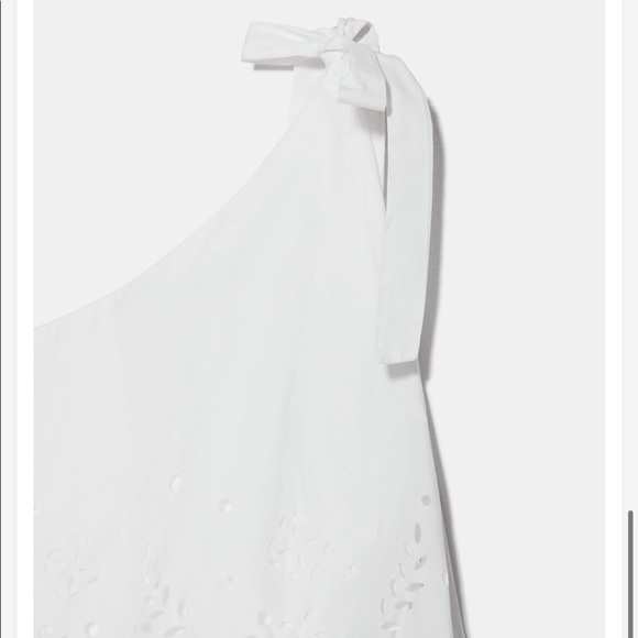 Zara Cutwork One Shoulder 100% Cotton Top - Picture 9 of 9